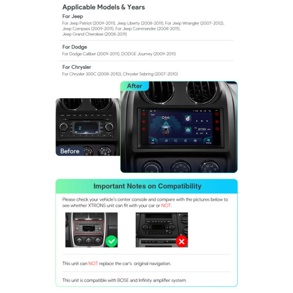 Jeep/Dodge/Chrysler | Android / iPhone | Octa Core | 4GB RAM & 64GB ROM | Global 4G LTE Solution | IA72WRJLS
