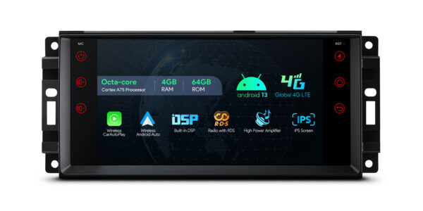 Jeep/Dodge/Chrysler | Android / iPhone | Octa Core | 4GB RAM & 64GB ROM | Global 4G LTE Solution | IA72WRJLS