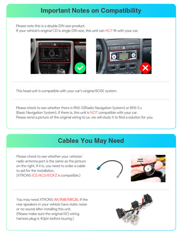 Audi/Seat | Various | Android / iPhone | Octa Core | 4GB RAM & 64GB ROM | Global 4G LTE Solution | IA82AA4LHS
