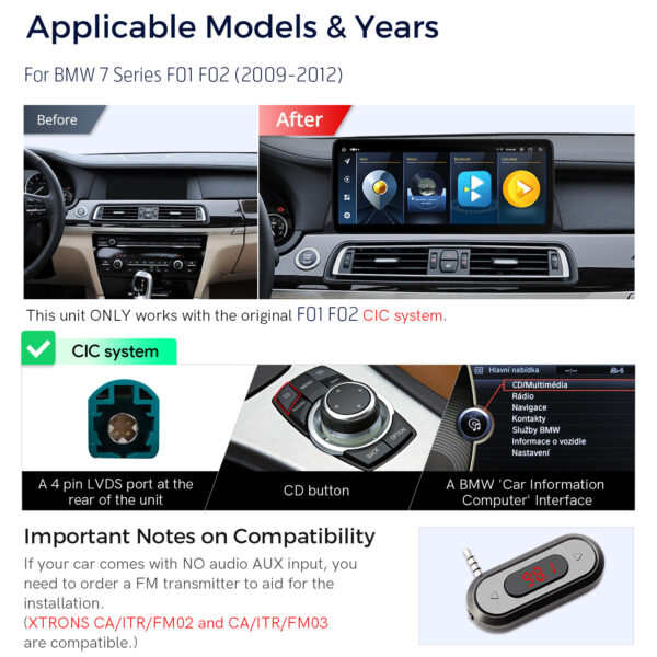 BMW | 7 Series | Android / iPhone | Octa-core | 4GB RAM & 64GB ROM | Global 4G LTE | QLB22CIB12SV