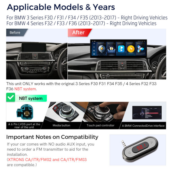 BMW | 3 Series F30 / 4 Series | Android OS | Octa-core | 4GB RAM & 64GB ROM | Global 4G LTE | QLB42THNBR