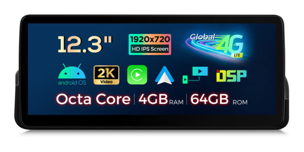 BMW | 3 Series | Android / iPhone | Octa-core | 4GB RAM & 64GB ROM | Global 4G LTE | QLB22UMB12E90L