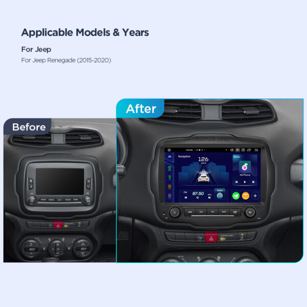 Jeep | Renegade | Android OS | Octa Core | 6GB RAM & 128GB ROM | QLED Display | Global 4G LTE Solution | IXA94RGJL
