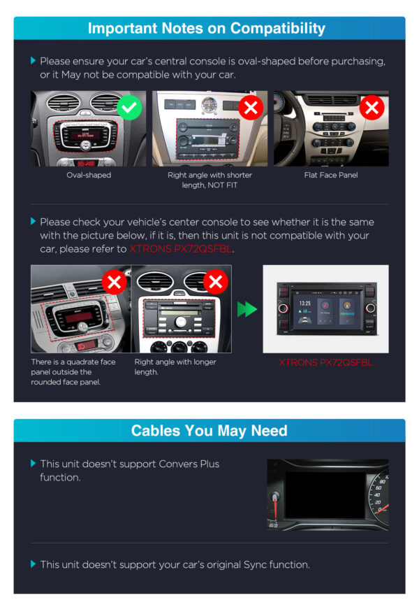 Ford | Various | Android / iPhone | Octa Core | 4GB RAM & 64GB ROM | Global 4G LTE Solution | PX72FSFBL