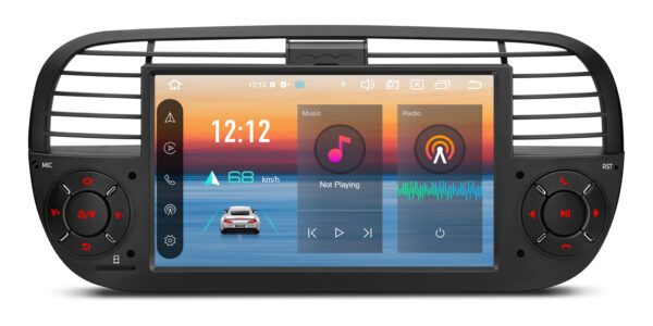 Fiat 500 | Android 14 | Octa Core | 4GB RAM & 64GB ROM | Global 4G LTE Solution | PX7450FBL