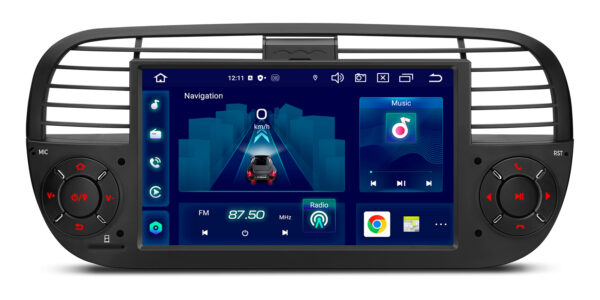 Fiat 500 | Android 14 | Octa Core | 4GB RAM & 64GB ROM | Global 4G LTE Solution | PX7450FBL