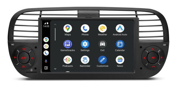 Fiat 500 | Android 14 | Octa Core | 4GB RAM & 64GB ROM | Global 4G LTE Solution | PX7450FBL