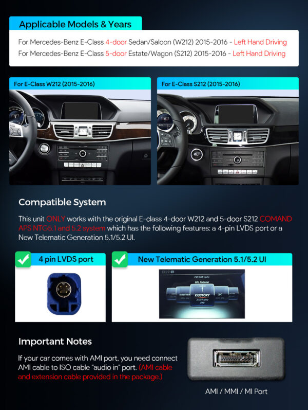 Mercedes-Benz | Android / iPhone | Octa-core | 8GB RAM & 128GB ROM | Integrated 4G LTE | QAM1250M12ER