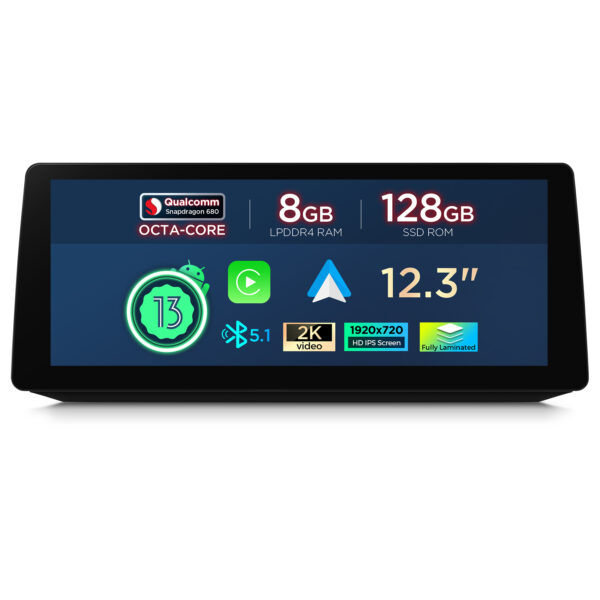 BMW | 5 series | Android OS & OEM System | Qualcomm 680 | Octa Core | 8GB RAM & 128GB ROM | QGB23CIB12E60