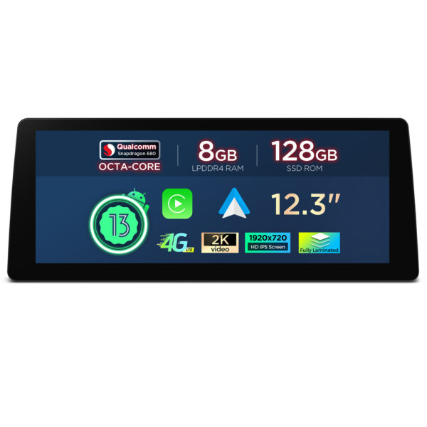 BMW | 3 series | Android OS & OEM System | Qualcomm 680 | Octa Core | 8GB RAM & 128GB ROM | QGB23CIB12E92