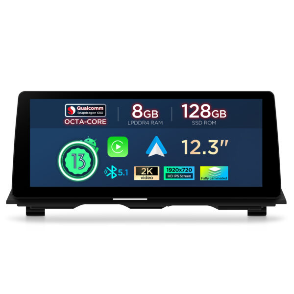 BMW | 5 series | Android OS & OEM System | Qualcomm 680 | Octa Core | 8GB RAM & 128GB ROM | QGB23CIB12FV