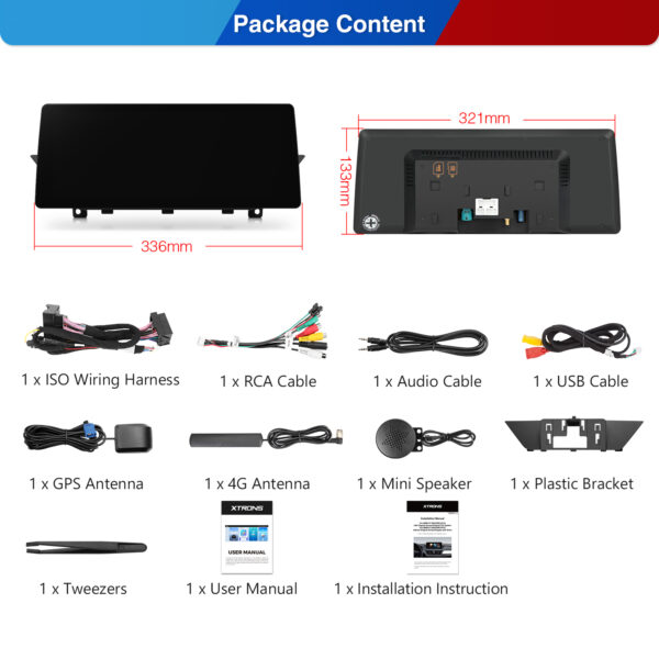 BMW | X1| Android OS & OEM System | Qualcomm 680 | Octa Core | 8GB RAM & 128GB ROM | QGB23CIB12X1