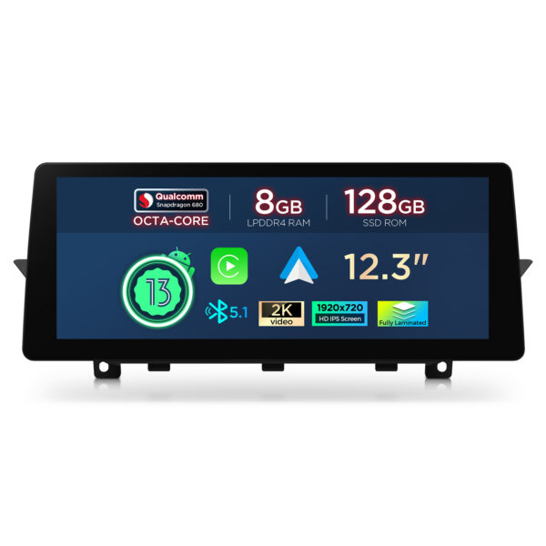 BMW | X1| Android OS & OEM System | Qualcomm 680 | Octa Core | 8GB RAM & 128GB ROM | QGB23CIB12X1
