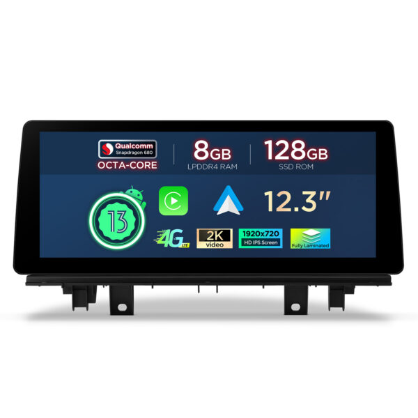 BMW | X1 F48 | Android OS & OEM System | Qualcomm 680 | Octa Core | 8GB RAM & 128GB ROM | QGB23EVB12X1N
