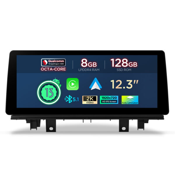 BMW | X1 F48 | Android OS & OEM System | Qualcomm 680 | Octa Core | 8GB RAM & 128GB ROM | QGB23EVB12X1N
