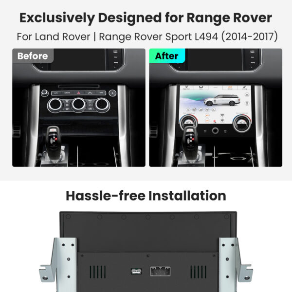 Range Rover | Climate Control Panel | Touchscreen and Rotary Knobs | 10.1-inch Touch IPS Screen | Original Function Retained | AIR494S