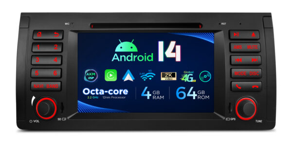 BMW X5 E53  | Android 14 | Octa Core | 4GB RAM & 64GB ROM | Global 4G LTE Solution | PX7453BGS