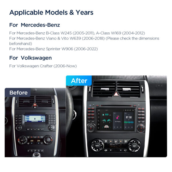 Mercedes-Benz / Volkswagen | Android 14 | Octa Core | 4GB RAM & 64GB ROM | Global 4G LTE Solution | PX74M245GS