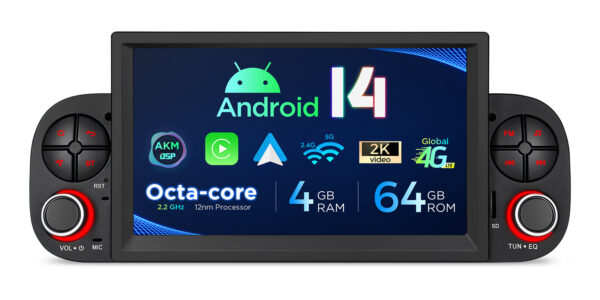 Fiat Panda | Android 14 | Octa Core | 4GB RAM & 64GB ROM | Global 4G LTE Solution | PX74PDFLGS
