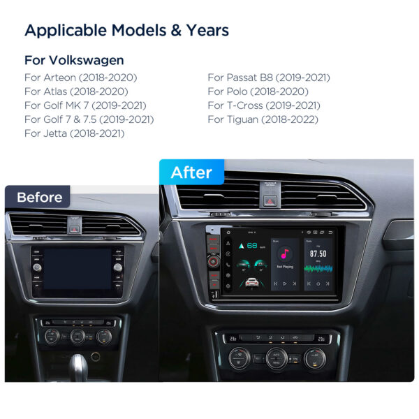 Volkswagen | Android 14 | Octa Core | 4GB RAM & 64GB ROM | Global 4G LTE Solution | PX94MTNVGS