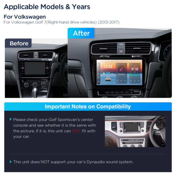 Volkswagen  | Android 14 | Octa Core | 4GB RAM & 64GB ROM | Global 4G LTE Solution | PXP14GFVR
