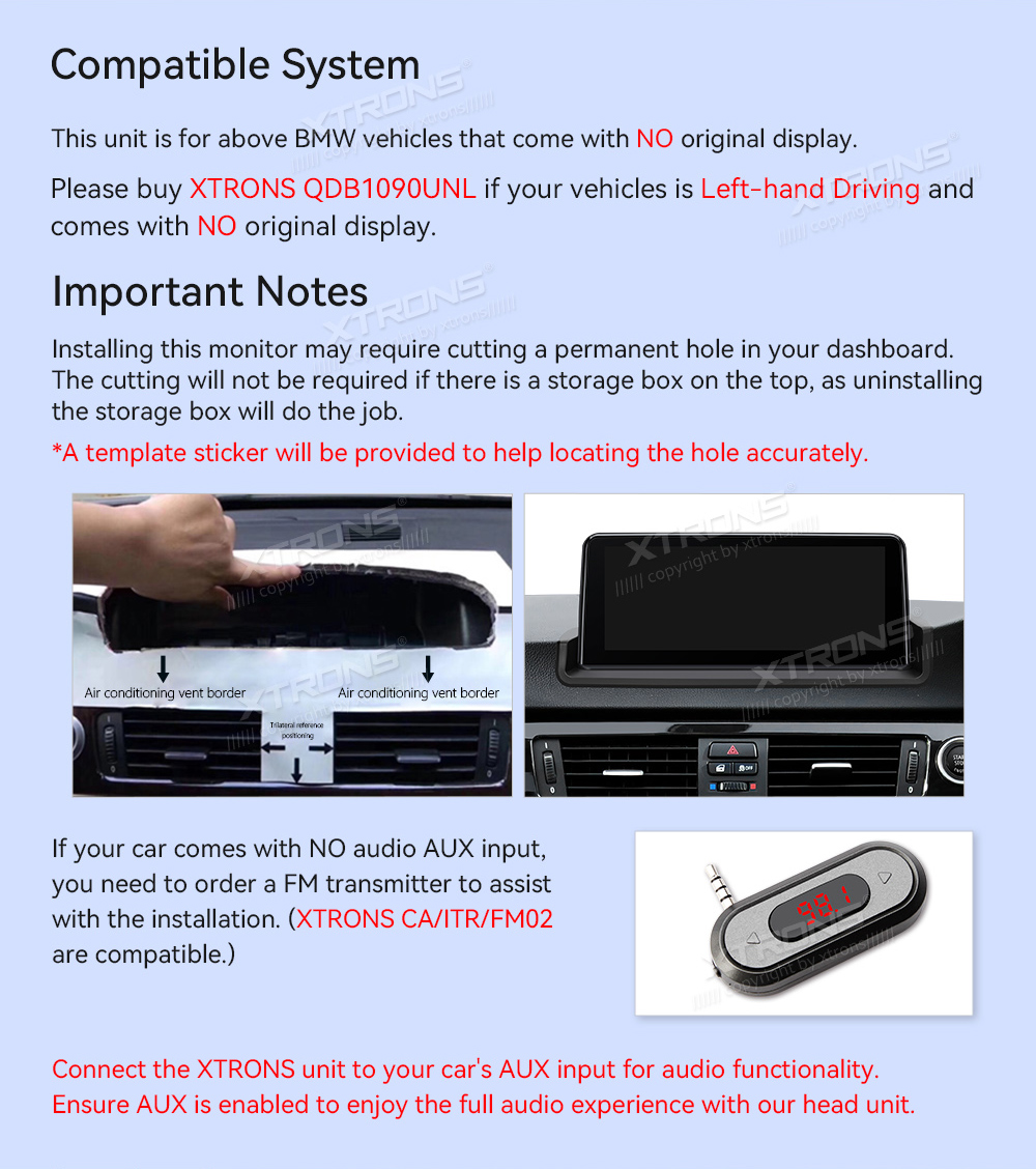 BMW | 3 Series | Android OS & OEM system | Octa Core | 4GB RAM & 64GB ROM | Integrated 4G Solution | QDB1090UNR