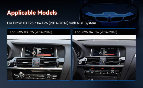 BMW | X3 / X4 | Android OS & OEM System | Octa Core | 4GB RAM & 64GB ROM | Integrated 4G Solution | QDB80X3NB
