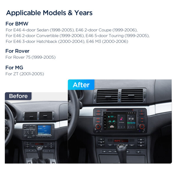 BMW/Rover/MG  | Android 14 | Octa Core | 4GB RAM & 64GB ROM | Global 4G LTE Solution | PX7446BGS