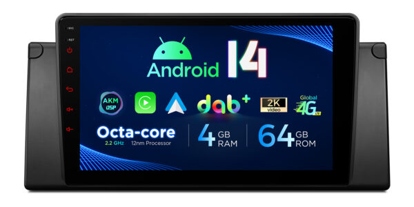 BMW E39/E38  | Android 14 | Octa Core | 4GB RAM & 64GB ROM | Global 4G LTE Solution | PXP9439BGDAB