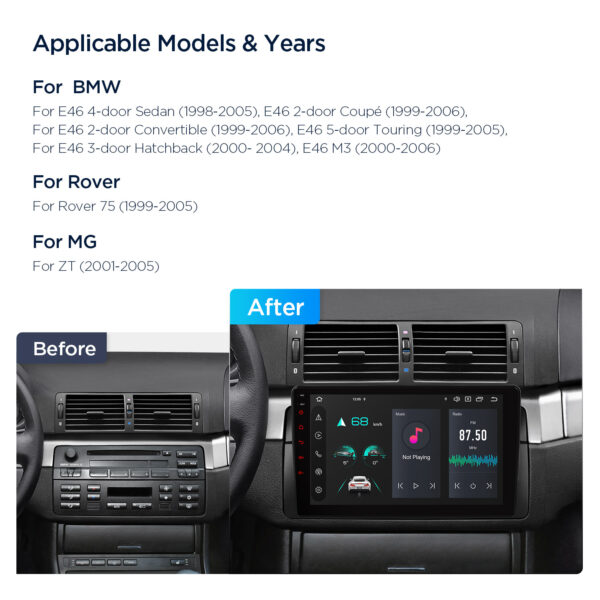 BMW/Rover/MG  | Android 14 | Octa Core | 4GB RAM & 64GB ROM | Global 4G LTE Solution | PXP9446BGDAB