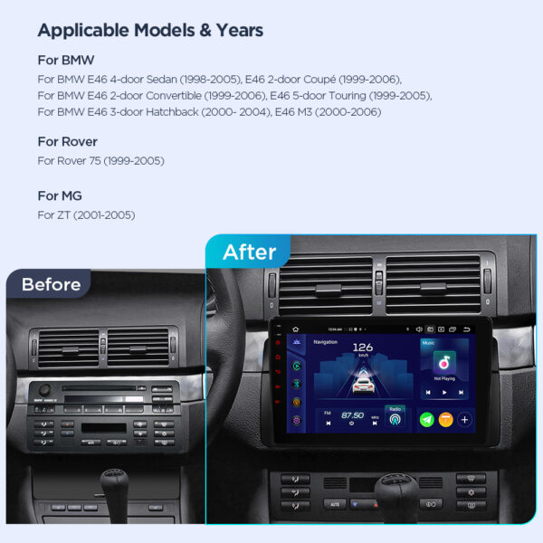 BMW/Rover/MG | Android OS | Octa Core | 6GB RAM & 128GB ROM | QLED Display | Global 4G LTE Solution | IXAP9446BL