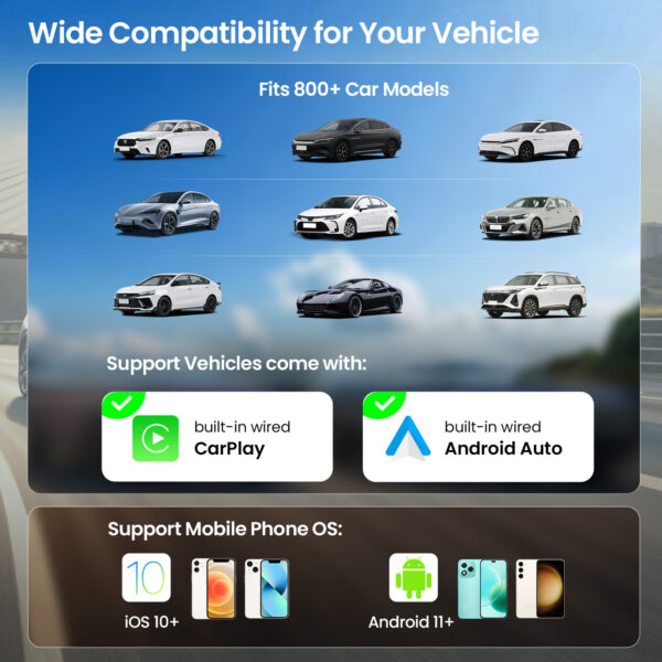 Wireless CarPlay & Android Auto Adapter for Factory Installed Wired CarPlay & Android Auto | ACCP07