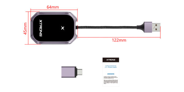 2-in-1 Wireless CarPlay & Android Auto Adapter for Factory Installed Wired CarPlay | ACCP08