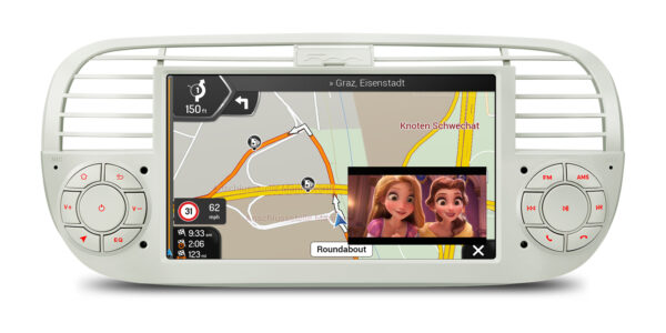 Fiat 500  | Android OS | Octa Core | 64GB ROM | IPS Screen | CarPlay & Android Auto | IDS7050FLC