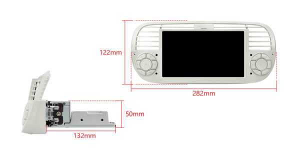 Fiat 500  | Android OS | Octa Core | 64GB ROM | IPS Screen | CarPlay & Android Auto | IDS7050FLC