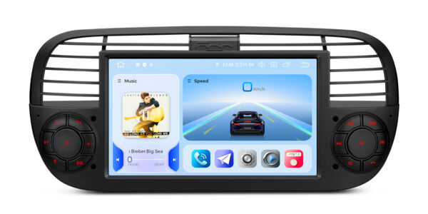 Fiat 500 | Qualcomm 665| Android 14 | Octa Core | 8GB RAM &256GB ROM | HDMI Output | IQ7450FLBP