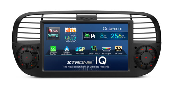 Fiat 500 | Qualcomm 665| Android 14 | Octa Core | 8GB RAM &256GB ROM | HDMI Output | IQ7450FLBP