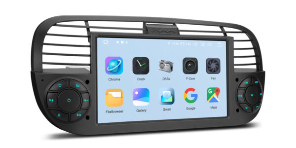 Fiat 500 | Qualcomm 665| Android 14 | Octa Core | 8GB RAM &256GB ROM | HDMI Output | IQ7450FLBP