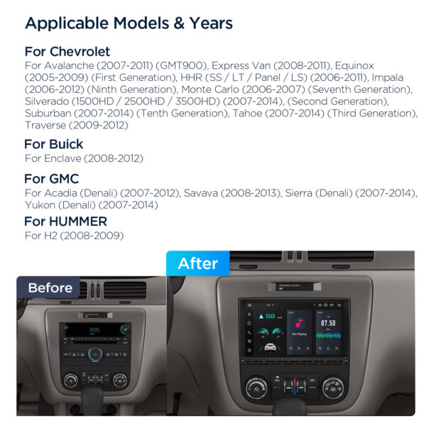 Chevrolet/Buick/GMC/Hummer | Android 14 | Octa Core | 4GB RAM & 64GB ROM | Global 4G LTE Solution | PX84JCCLGS