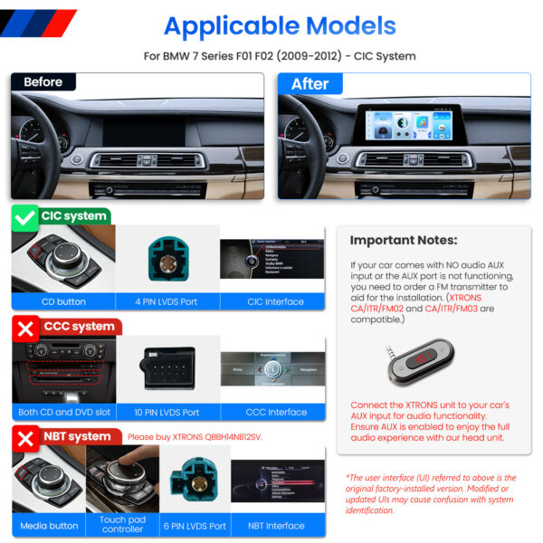 BMW | 7 Series | Android OS & OEM System | Qualcomm 662 | Octa Core | 8GB RAM & 128GB ROM | QBBH14CIB12SV