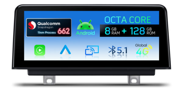 BMW | 3 / 4 Series / M3 / M4 | Android OS & OEM System | Qualcomm 662 | Octa Core | 8GB RAM & 128GB ROM | QBBH14NBTH