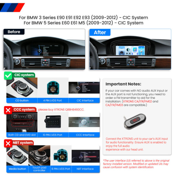 BMW | 3 / 5 Series | Android OS & OEM System | Qualcomm 662 | Octa Core | 8GB RAM & 128GB ROM | QBBH8460CI