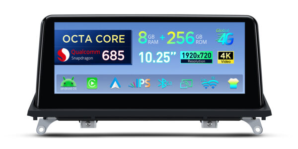 BMW | X5 / X6 | Android OS & OEM System | Qualcomm 685 | Octa Core | 8GB RAM & 256GB ROM | QWBX14X5CC