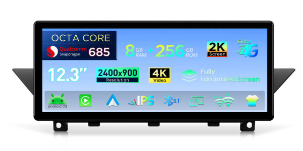 BMW | X1 E84 | Android OS & OEM System | Qualcomm 685 | Octa Core | 8GB RAM & 256GB ROM | QWBX24CIB12X1