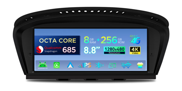 BMW | 3 Seires / 5 Seires / M3 / M5 | Android OS & OEM System | Qualcomm 685 | Octa Core | 8GB RAM & 256GB ROM | QWBX8460CI