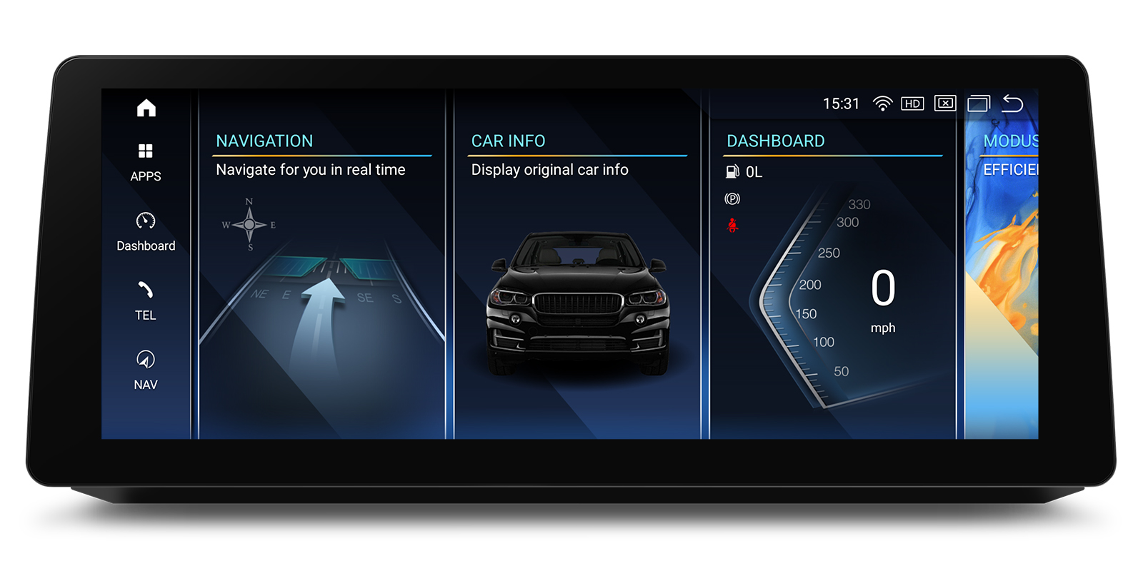 BMW | 5 series | Android OS & OEM System | Qualcomm 680 | Octa Core | 8GB RAM & 128GB ROM | 2K Screen | QGB24CCB12E60