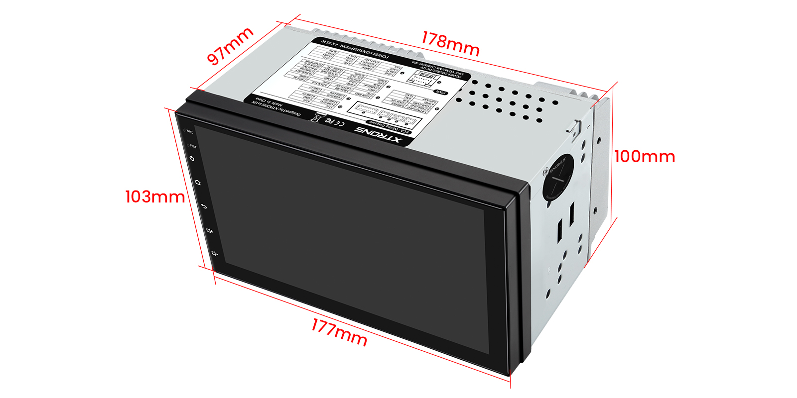 Universal | Double DIN | Android OS | Octa Core | 2GB RAM & 64GB ROM | IPS Screen | TIDS701L