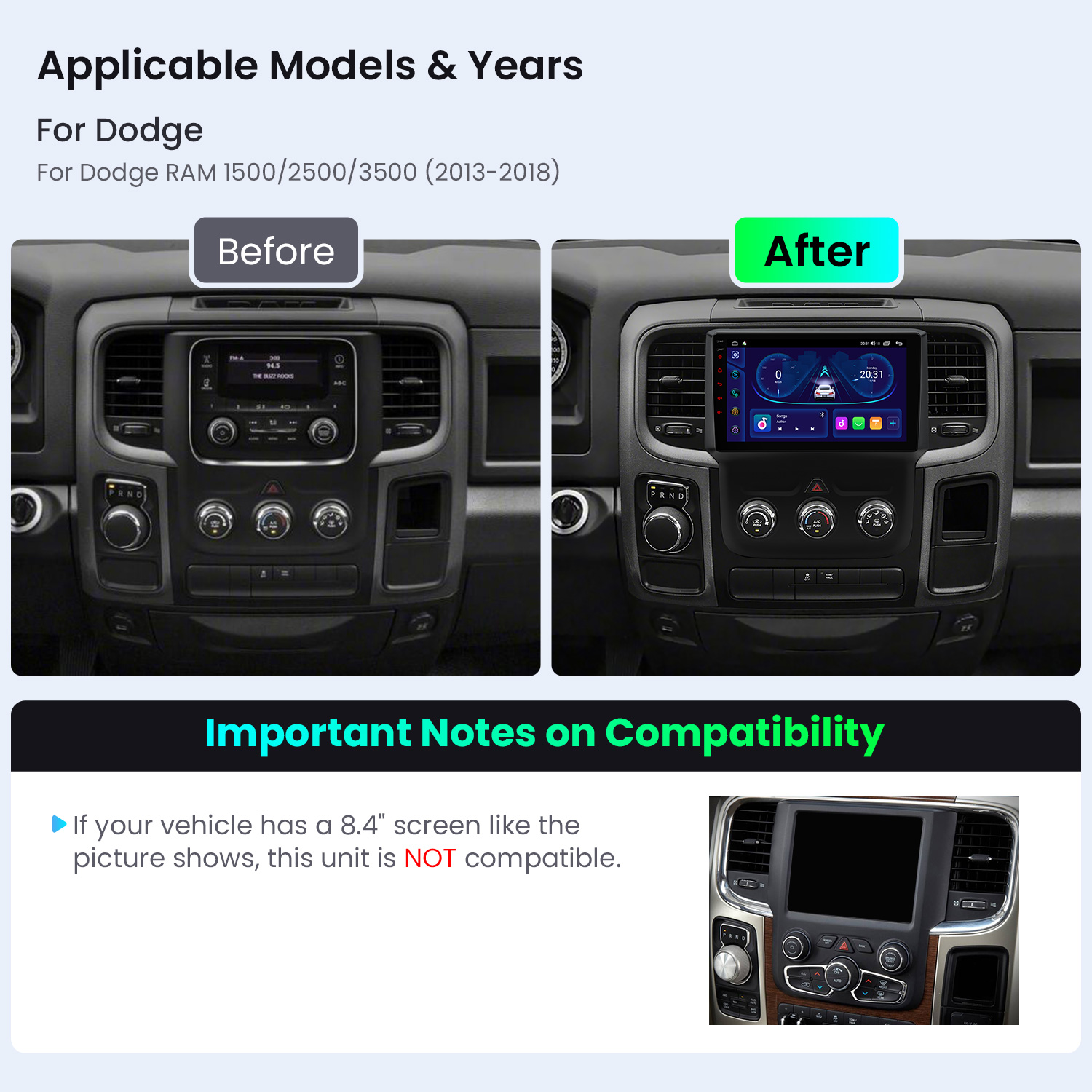 Dodge RAM | Android OS | Octa Core | 2GB RAM & 64GB ROM | 9" IPS Screen | IDSP90RMD