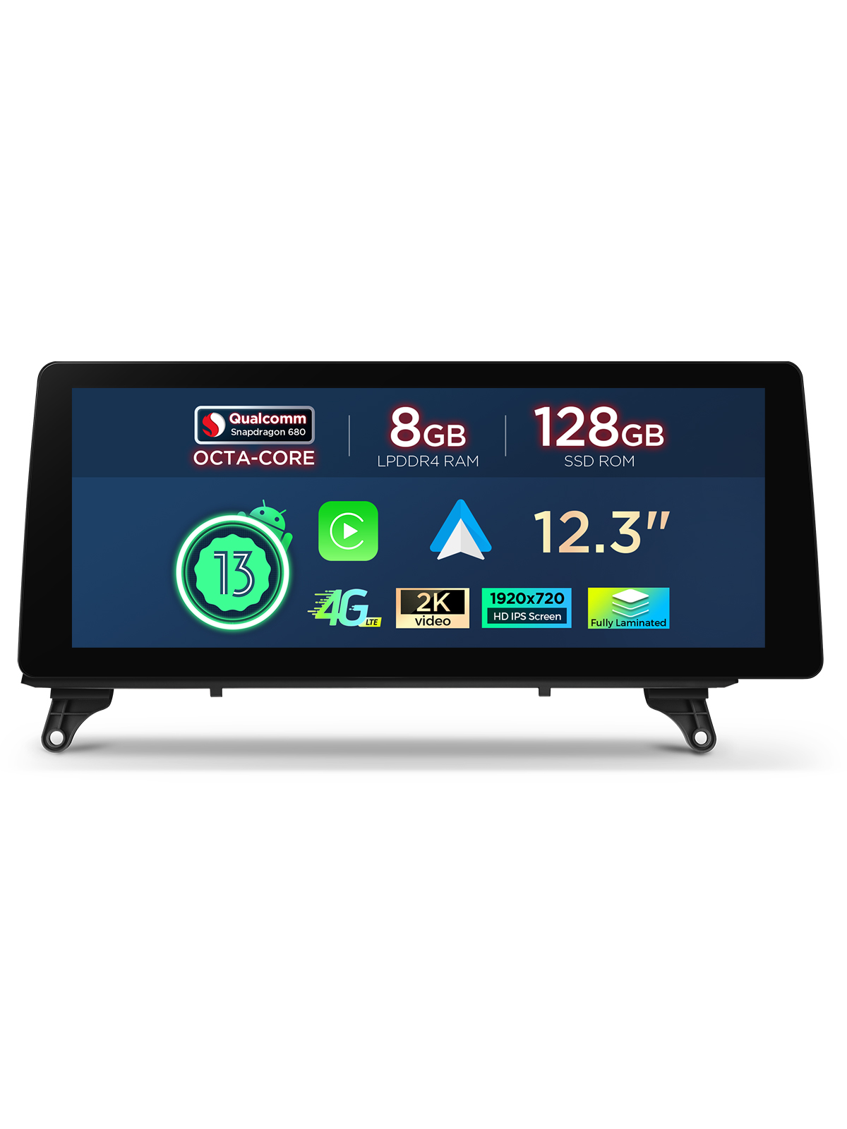 BMW | X5 / X6 | 12.3" 2K Screen | Android OS & OEM System | Qualcomm 680 | Octa Core | 8GB RAM & 128GB ROM | QGB24CCB12X5R