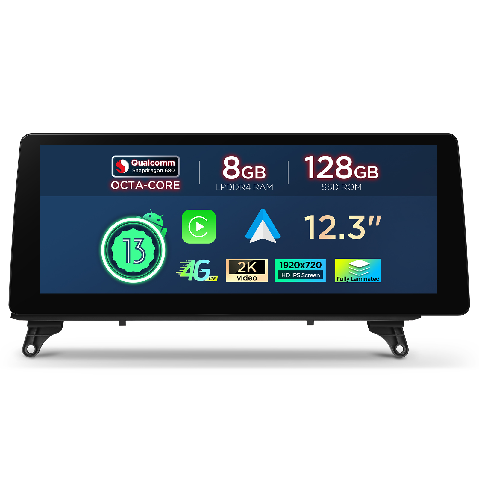 BMW | X5 / X6 | 12.3" 2K Screen | Android OS & OEM System | Qualcomm 680 | Octa Core | 8GB RAM & 128GB ROM | QGB24CCB12X5R